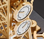 Exclusive table clock "Gaz Derrick" Palladium-plated